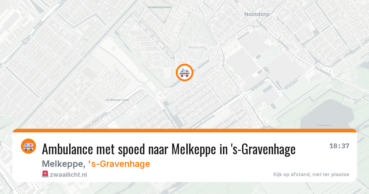 Ambulance met spoed naar Melkeppe in 's-Gravenhage — 18 mei 2026