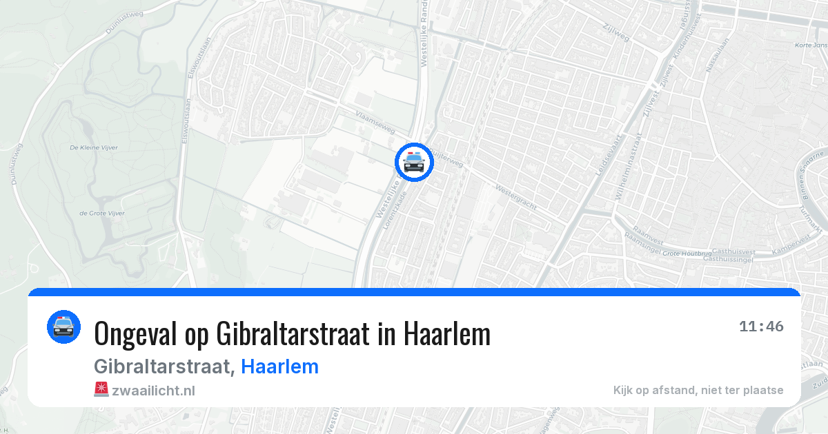 Ongeval op Gibraltarstraat in Haarlem — 5 aug 2026