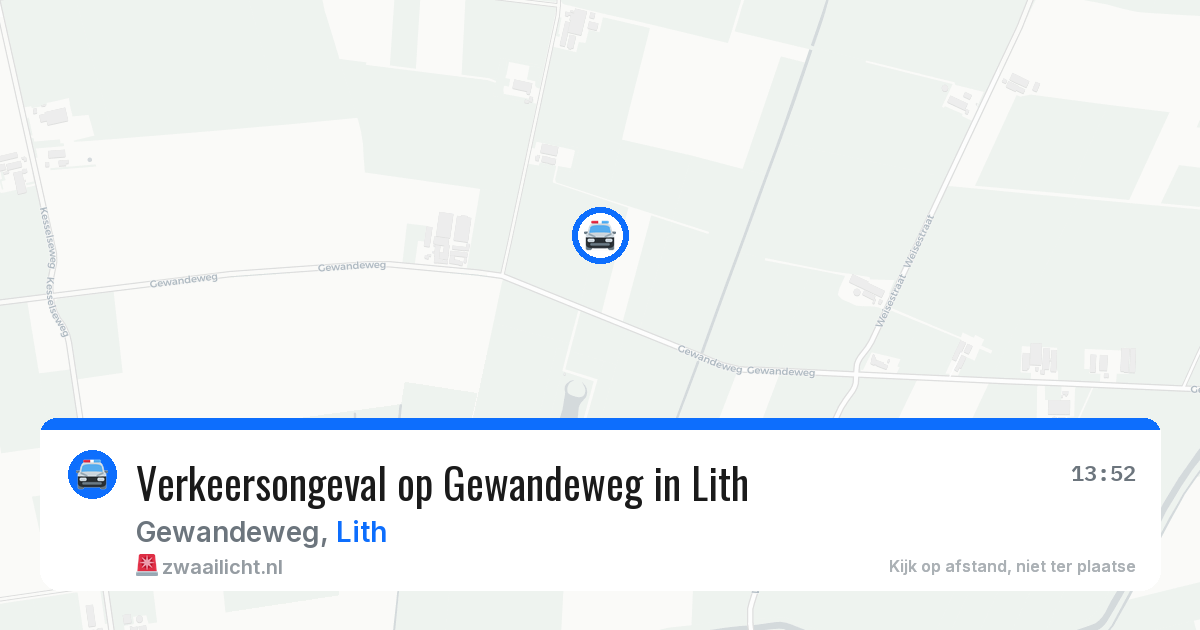 Verkeersongeval op Gewandeweg in Lith — 18 mrt 2026