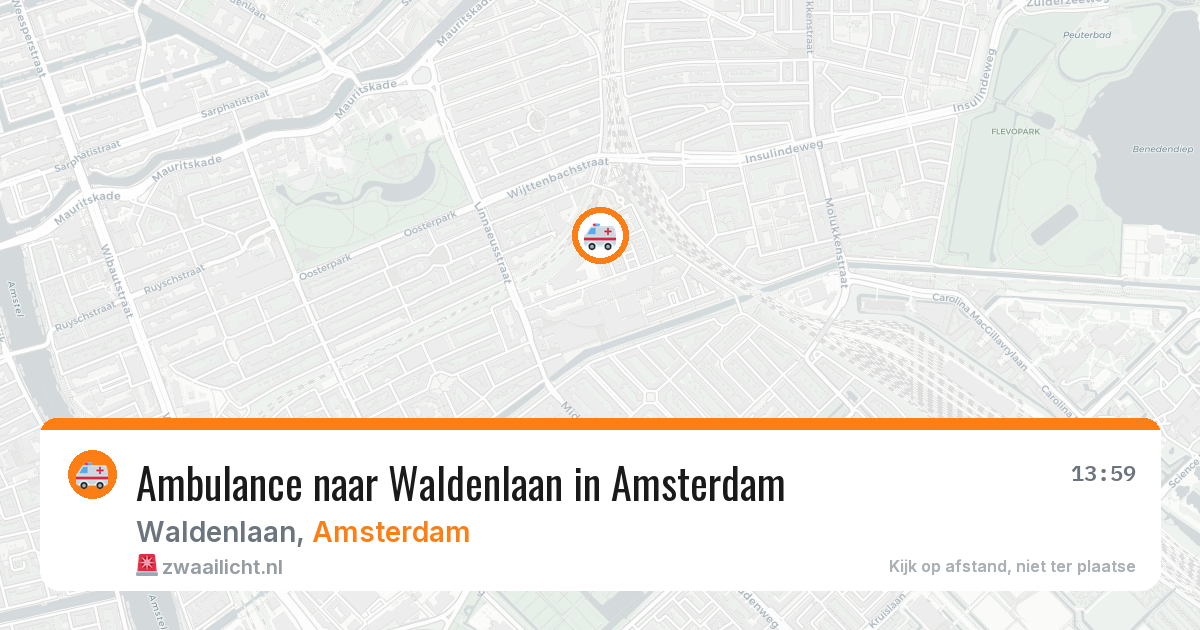 Ambulance naar Waldenlaan in Amsterdam — 5 aug 2026