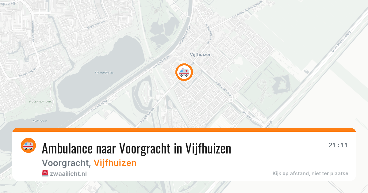 Ambulance naar Voorgracht in Vijfhuizen — 3 jul 2026