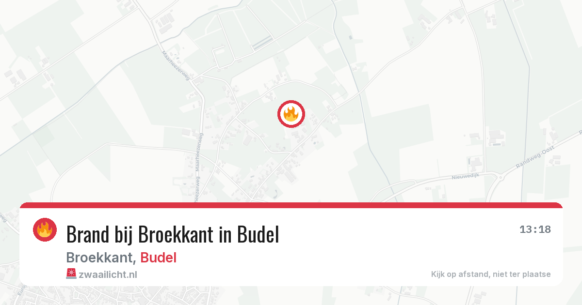 Brand bij Broekkant in Budel — 19 jul 2026