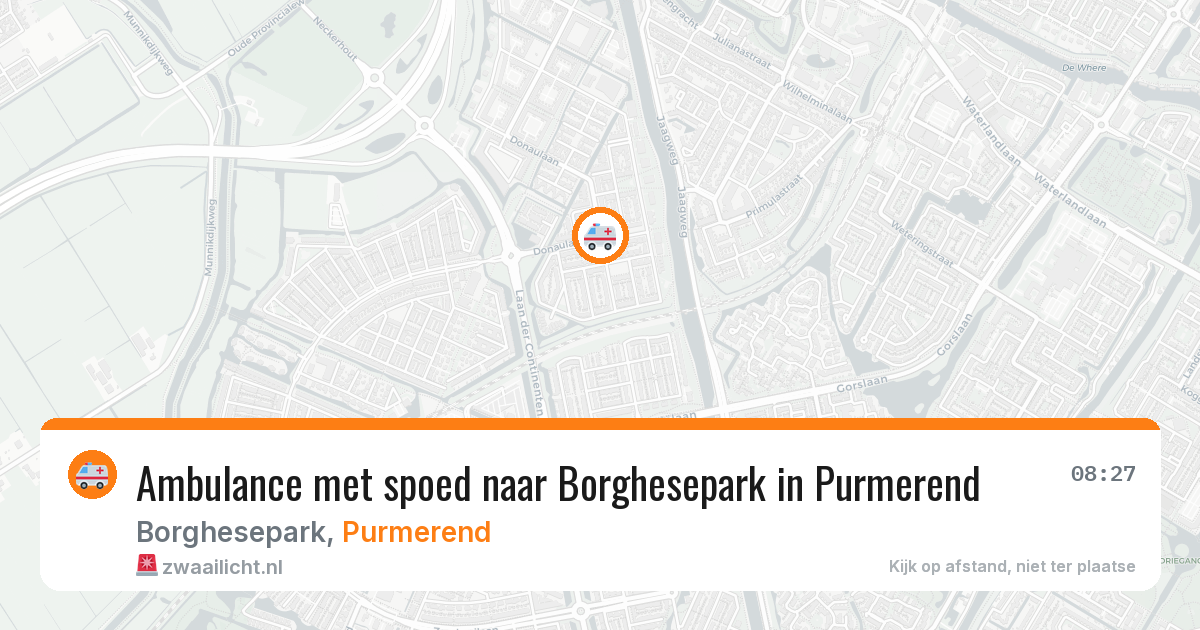 Ambulance met spoed naar Borghesepark in Purmerend — 29 jan 2026
