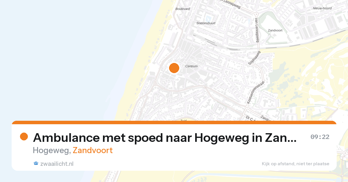 Ambulance met spoed naar Hogeweg in Zandvoort — 28 aug 2026