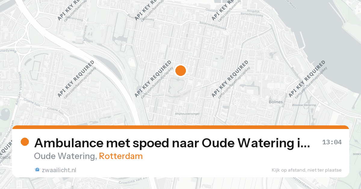 Ambulance met spoed naar Oude Watering in Rotterdam — 26 aug 2026