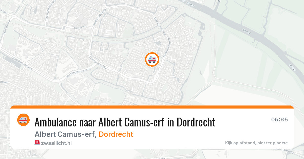 Ambulance naar Albert Camus-erf in Dordrecht — 23 mei 2026