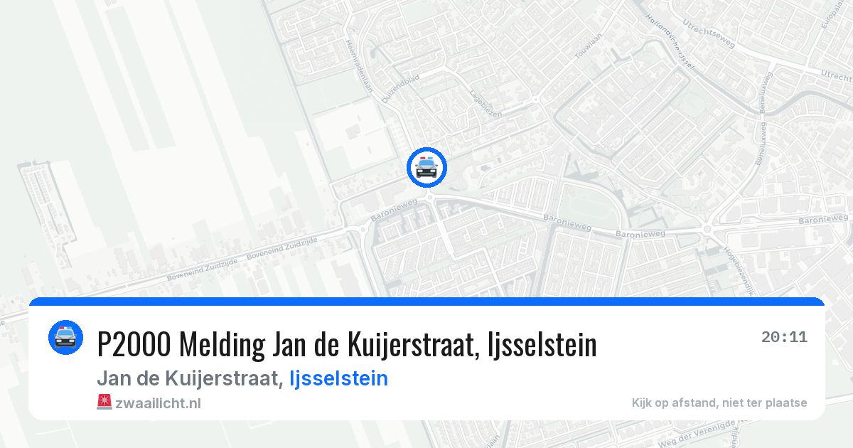 P2000 Melding Jan de Kuijerstraat, Ijsselstein — 26 mei 2026