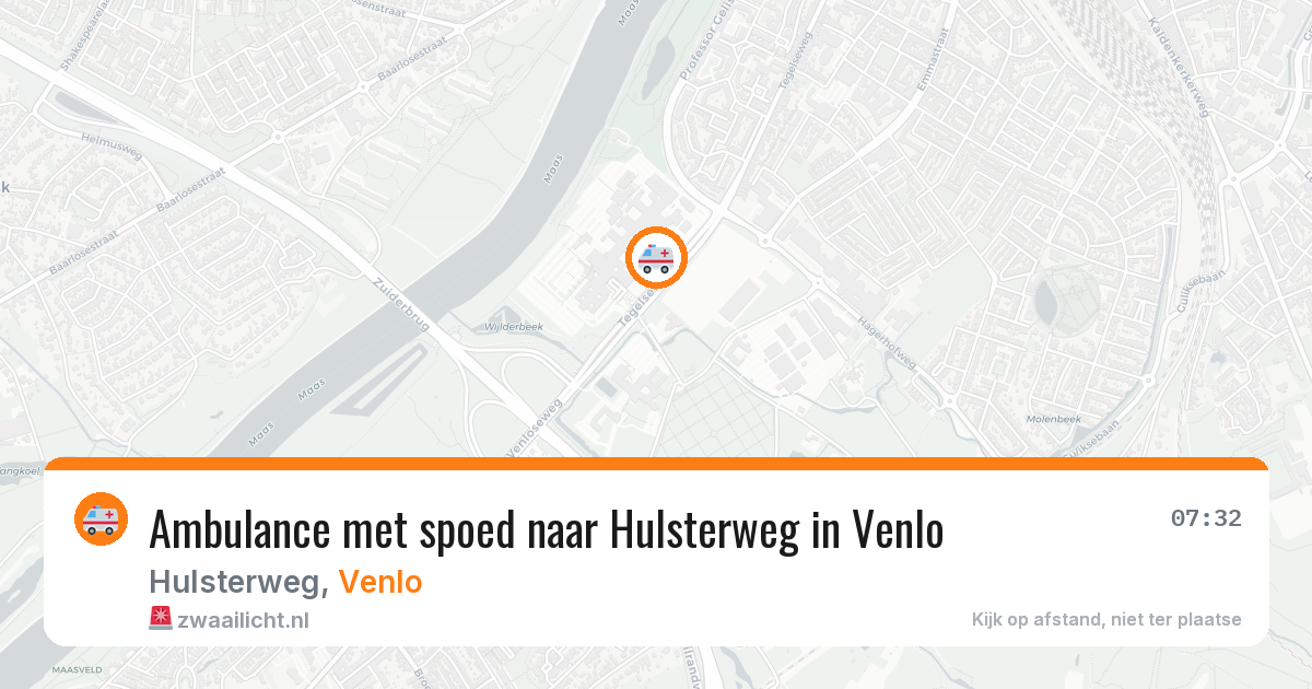 Ambulance met spoed naar Hulsterweg in Venlo — 6 aug 2026