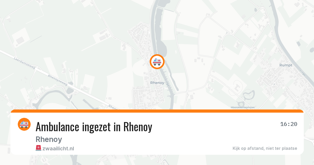 Ambulance ingezet in Rhenoy — 30 jul 2026