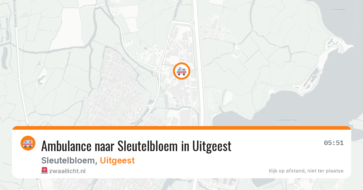 Ambulance naar Sleutelbloem in Uitgeest — 9 aug 2026