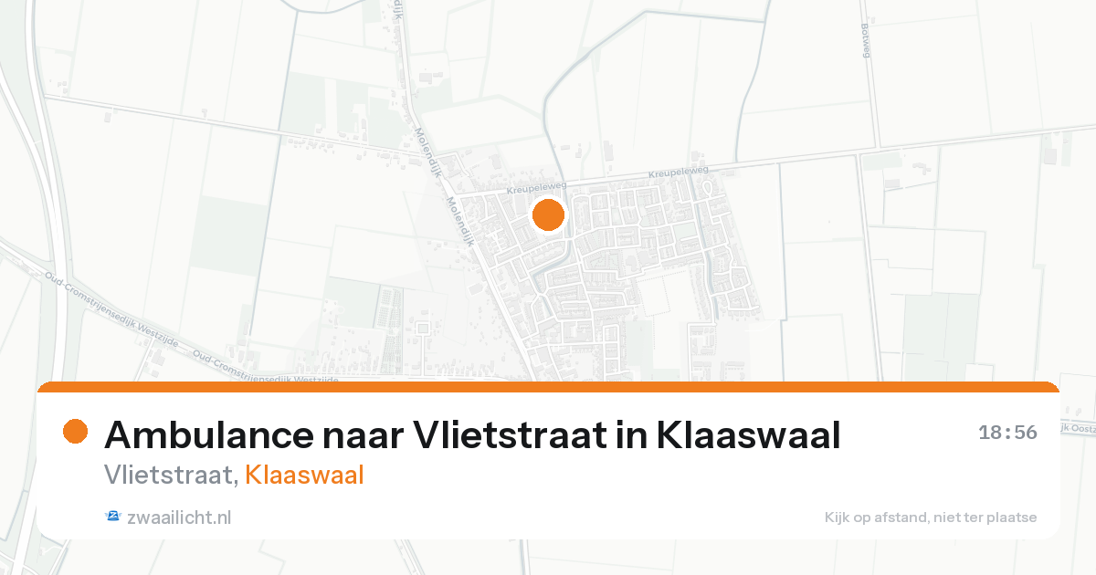 Ambulance naar Vlietstraat in Klaaswaal — 16 aug 2026