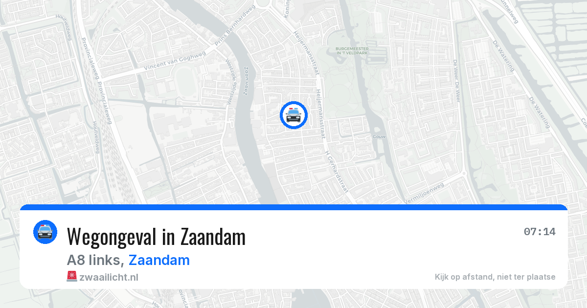 Wegongeval in Zaandam — 11 aug 2026