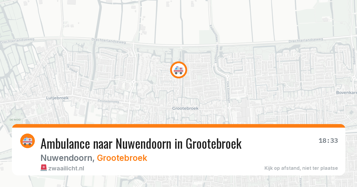 Ambulance naar Nuwendoorn in Grootebroek — 2 jun 2026