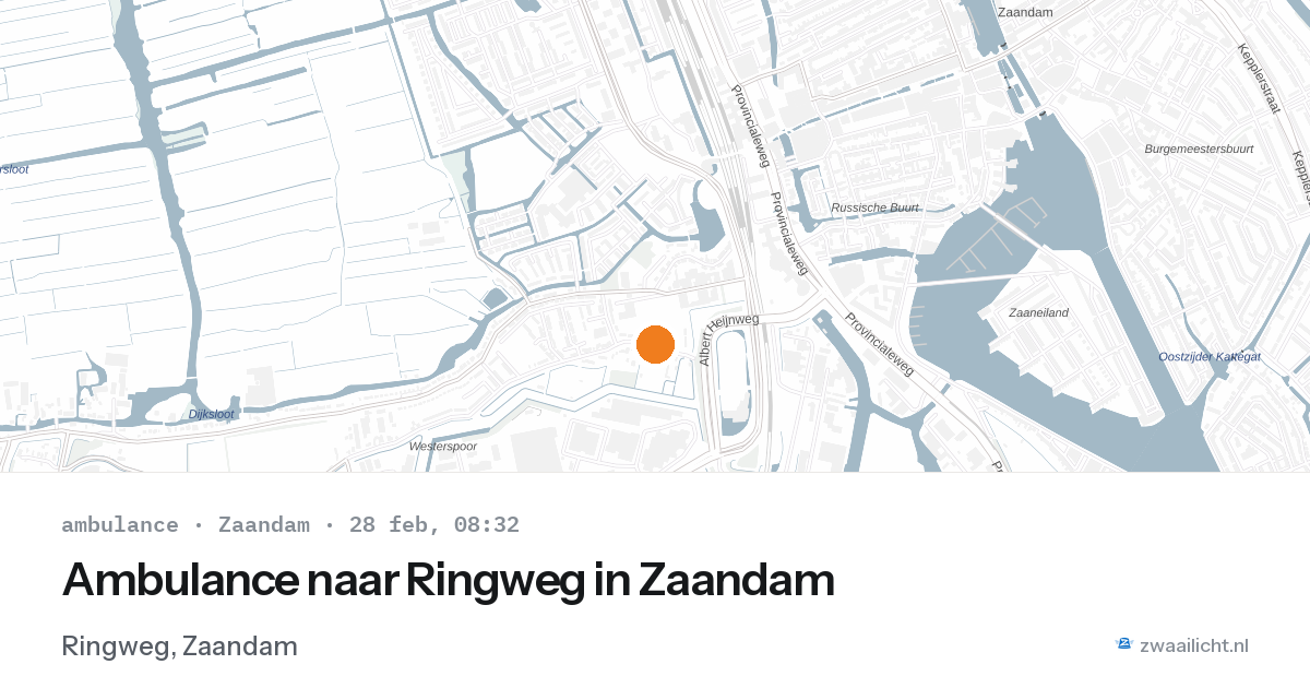 Ambulance naar Ringweg in Zaandam — 28 feb 2026