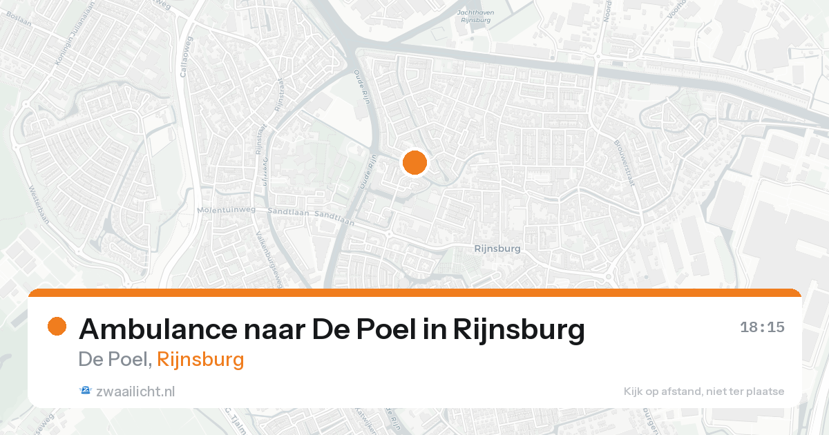 Ambulance naar De Poel in Rijnsburg — 18 aug 2026