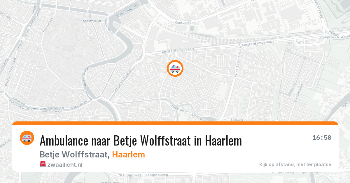 Ambulance naar Betje Wolffstraat in Haarlem — 20 jul 2026