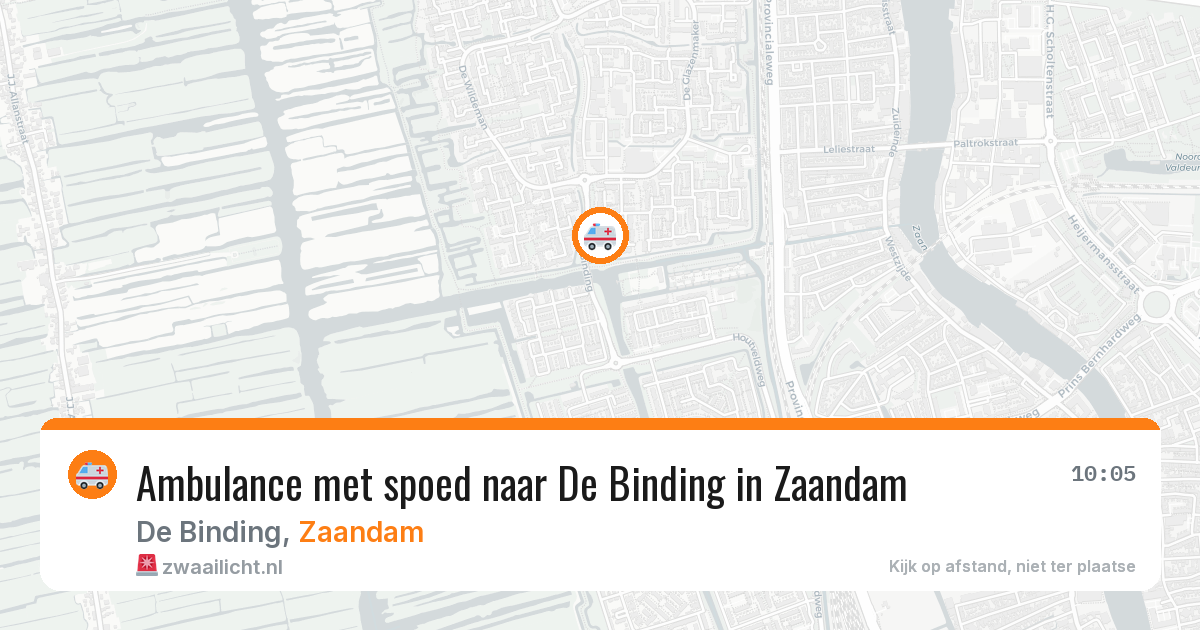 Ambulance met spoed naar De Binding in Zaandam — 16 jun 2026
