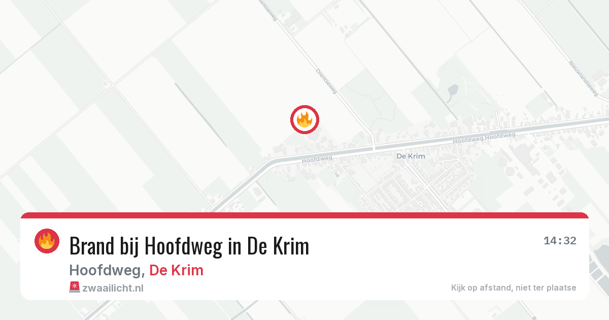 Brand bij Hoofdweg in De Krim — 23 feb 2026