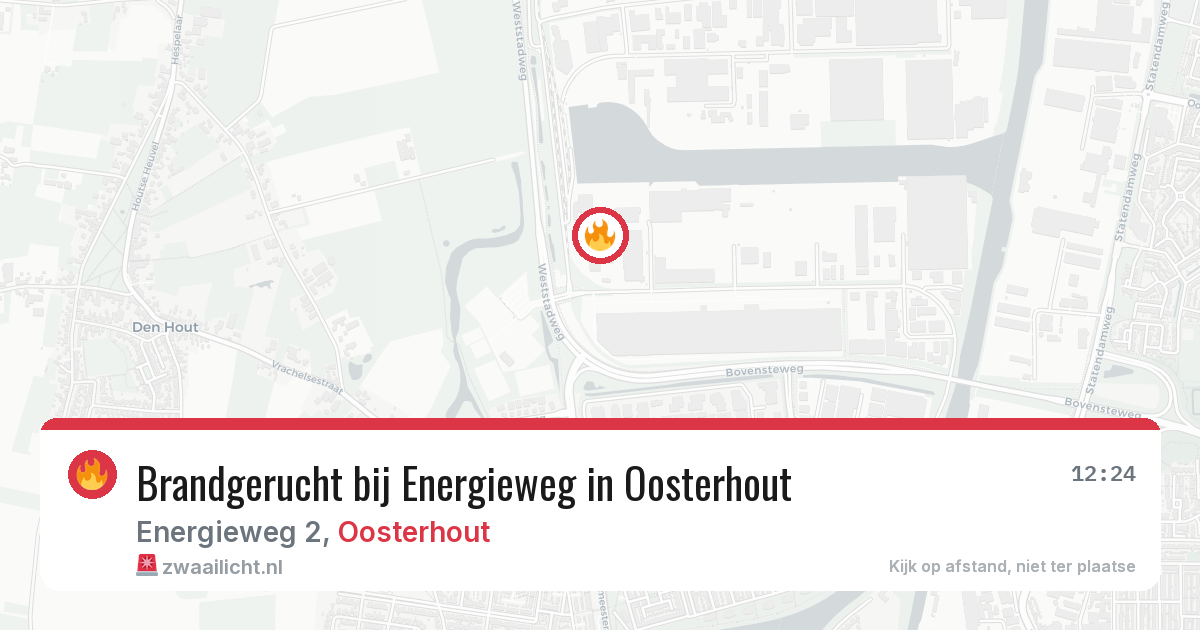 Brandgerucht bij Energieweg in Oosterhout — 10 jul 2026