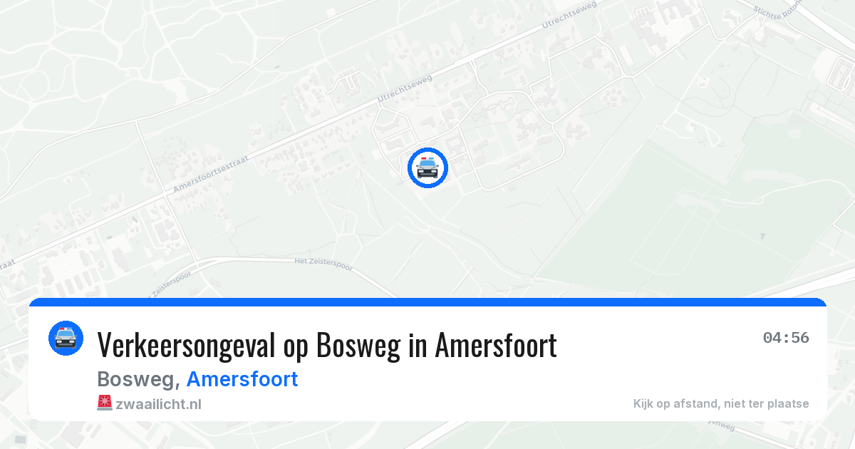 Verkeersongeval op Bosweg in Amersfoort — 22 mrt 2026