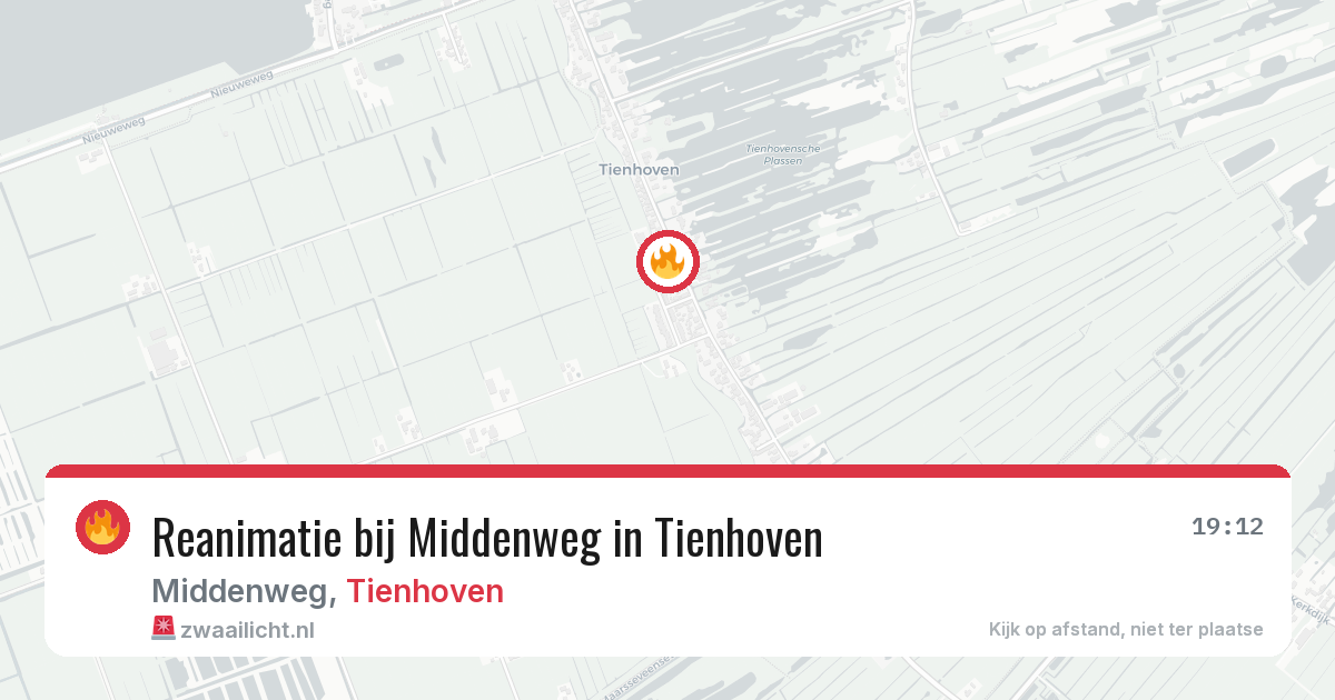 Reanimatie bij Middenweg in Tienhoven — 30 jul 2026