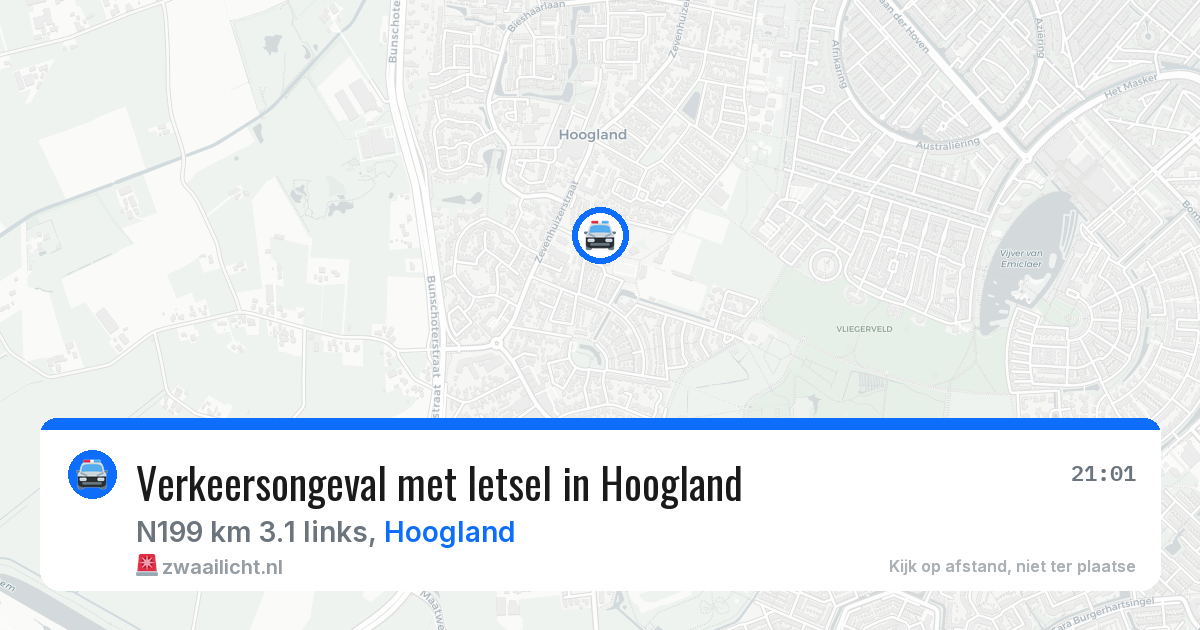 Verkeersongeval met letsel in Hoogland — 16 apr 2026