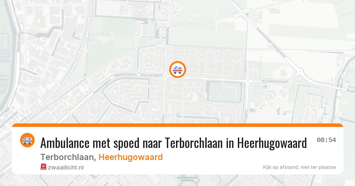 Ambulance met spoed naar Terborchlaan in Heerhugowaard — 27 jul 2026