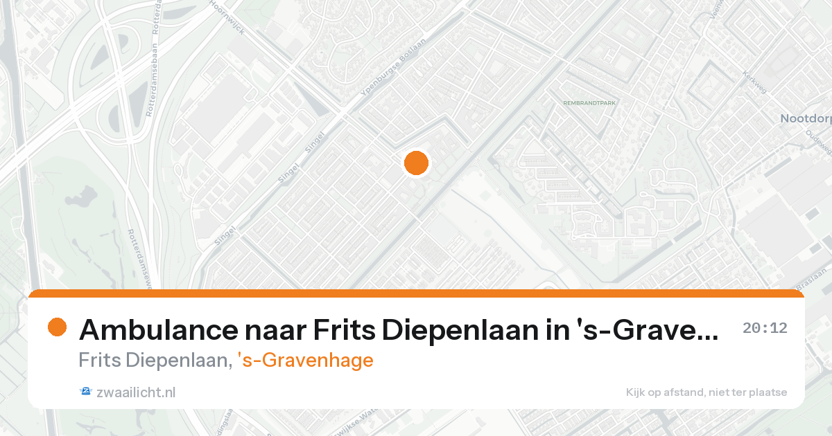 Ambulance naar Frits Diepenlaan in 's-Gravenhage — 7 mei 2026