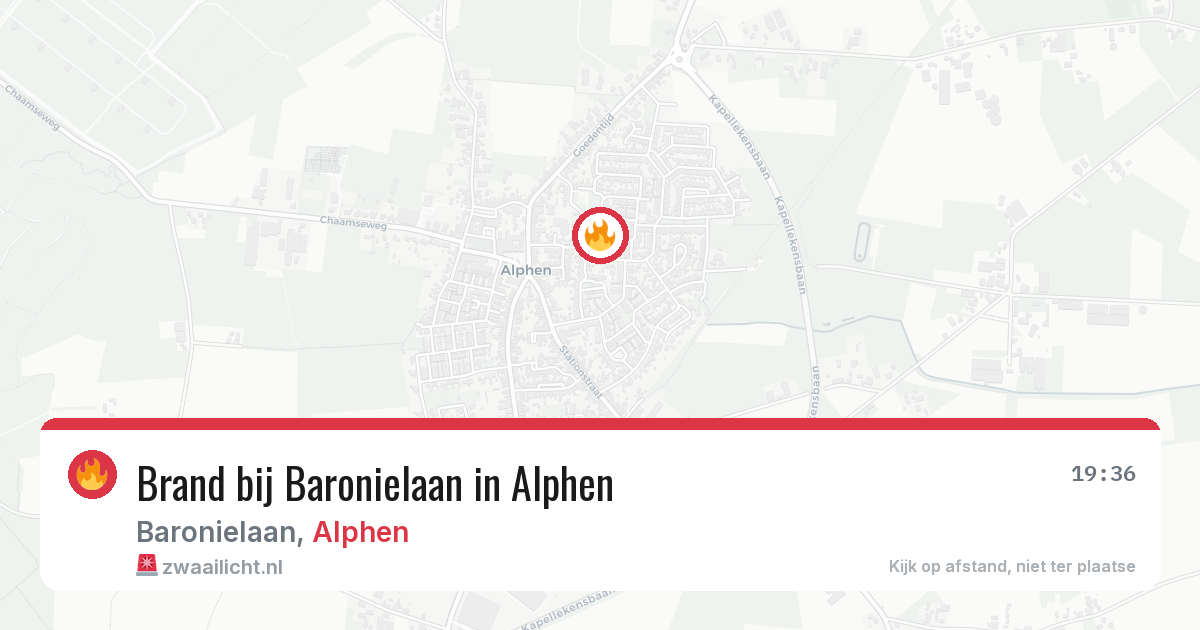 Brand bij Baronielaan in Alphen — 3 jul 2026