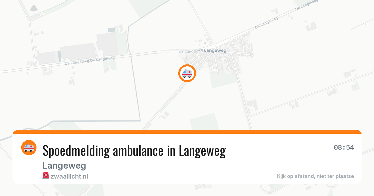 Spoedmelding ambulance in Langeweg — 11 aug 2026