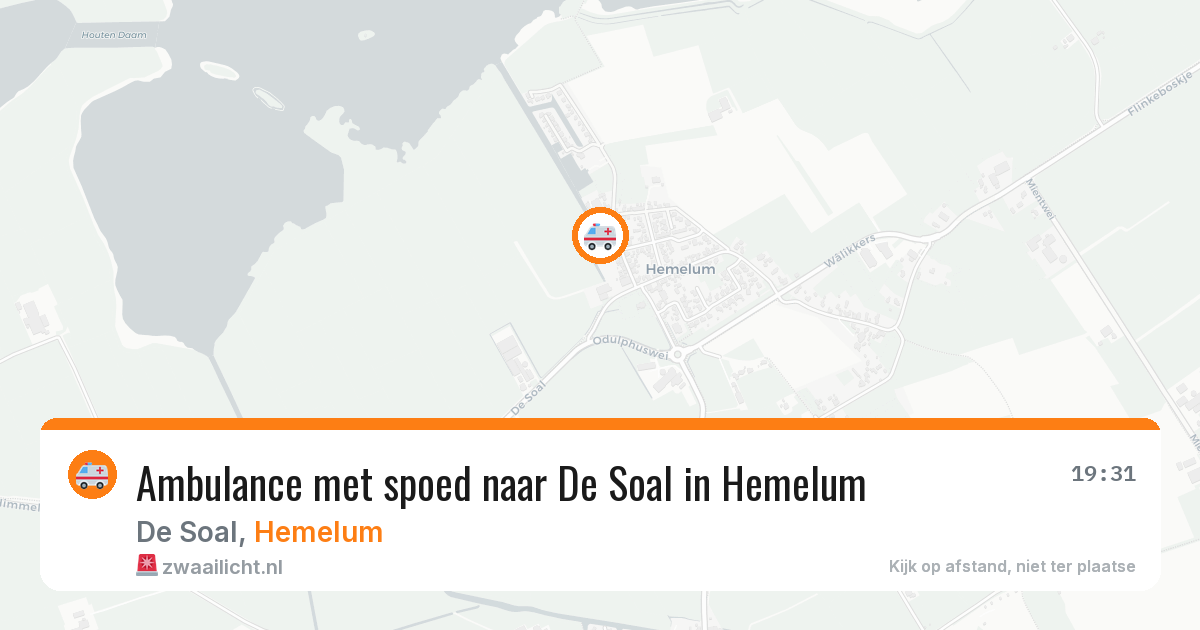Ambulance met spoed naar De Soal in Hemelum — 30 mei 2026
