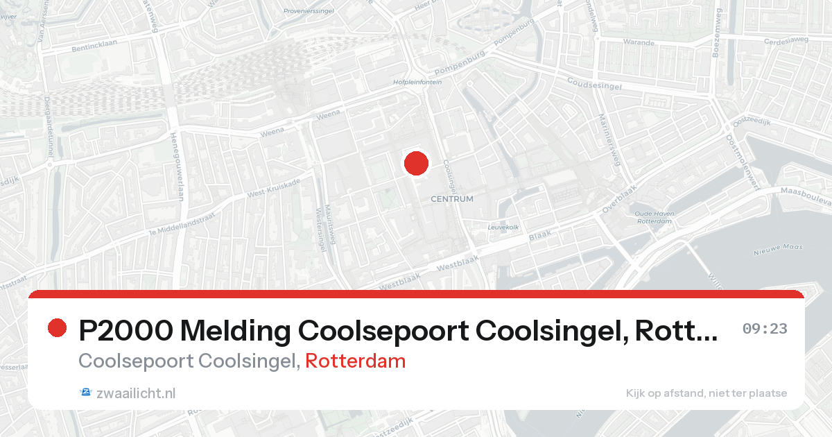 P2000 Melding Coolsepoort Coolsingel, Rotterdam — 31 jan 2026