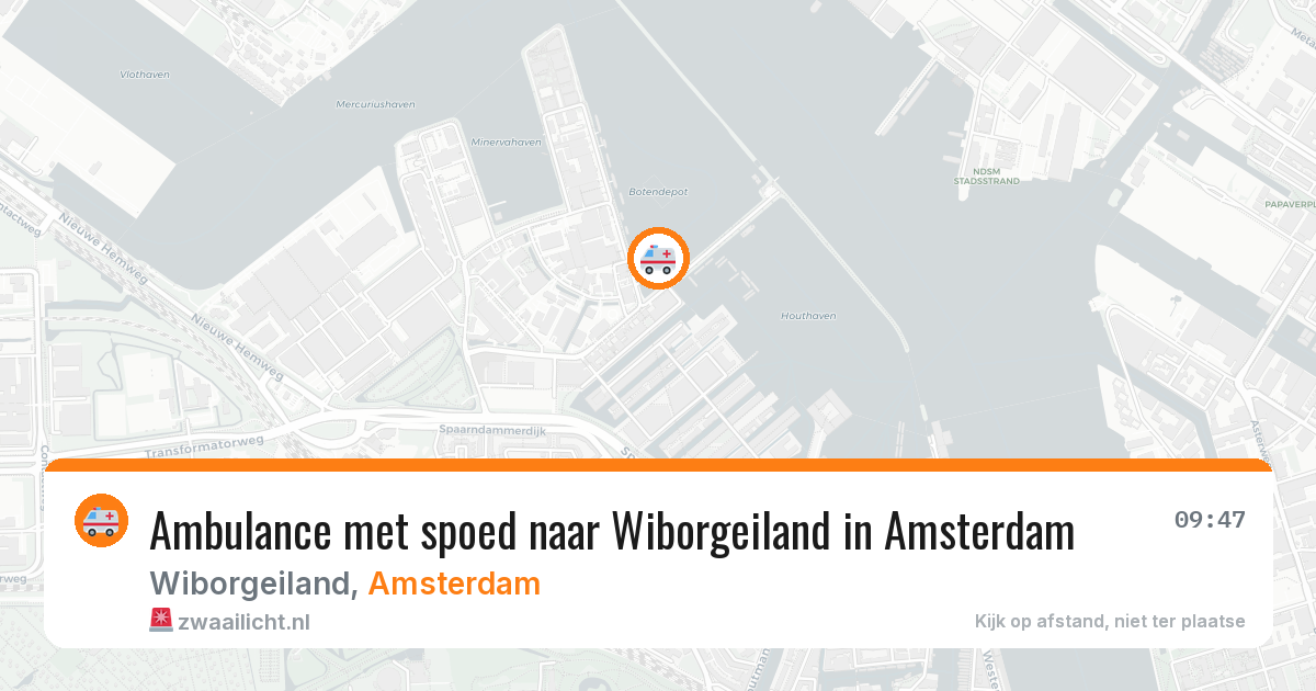 Ambulance met spoed naar Wiborgeiland in Amsterdam — 9 mei 2026