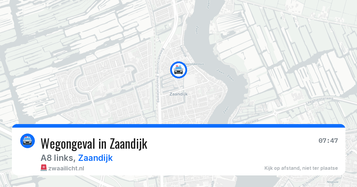 Wegongeval in Zaandijk — 22 jul 2026