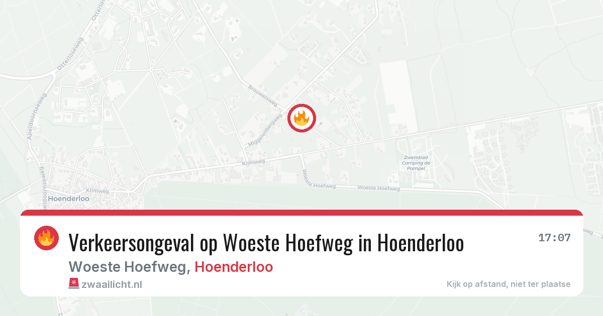 Verkeersongeval op Woeste Hoefweg in Hoenderloo — 3 apr 2026