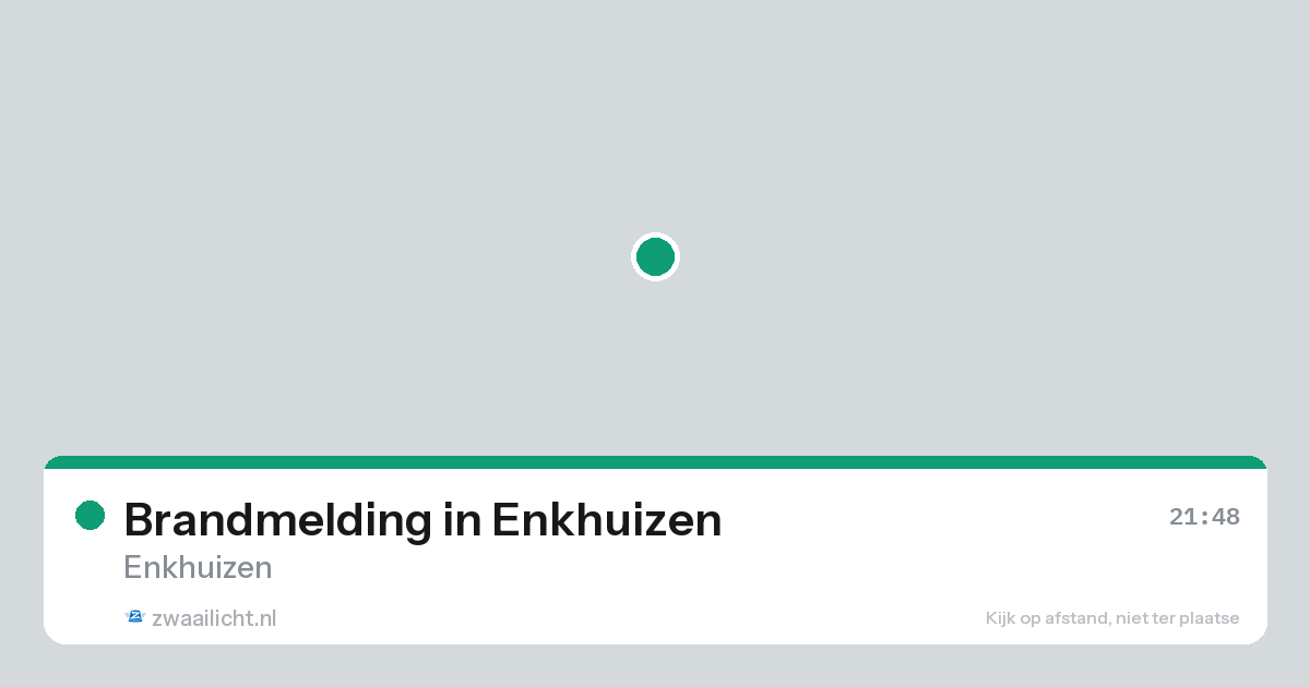 Brandmelding in Enkhuizen — 18 aug 2026
