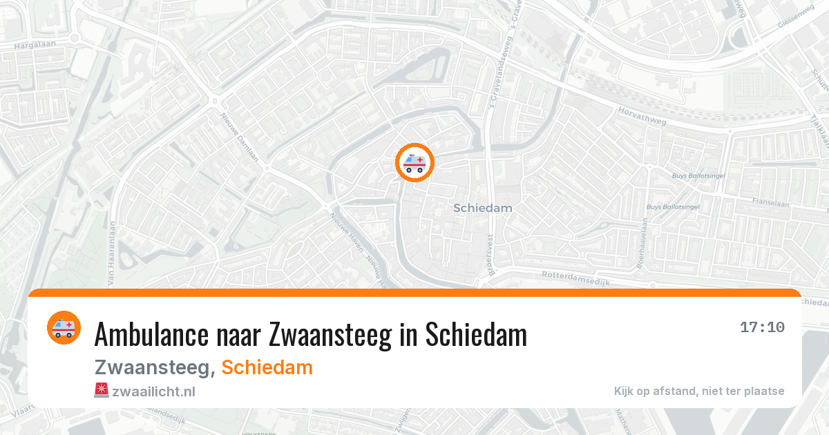 Ambulance naar Zwaansteeg in Schiedam — 8 jul 2026