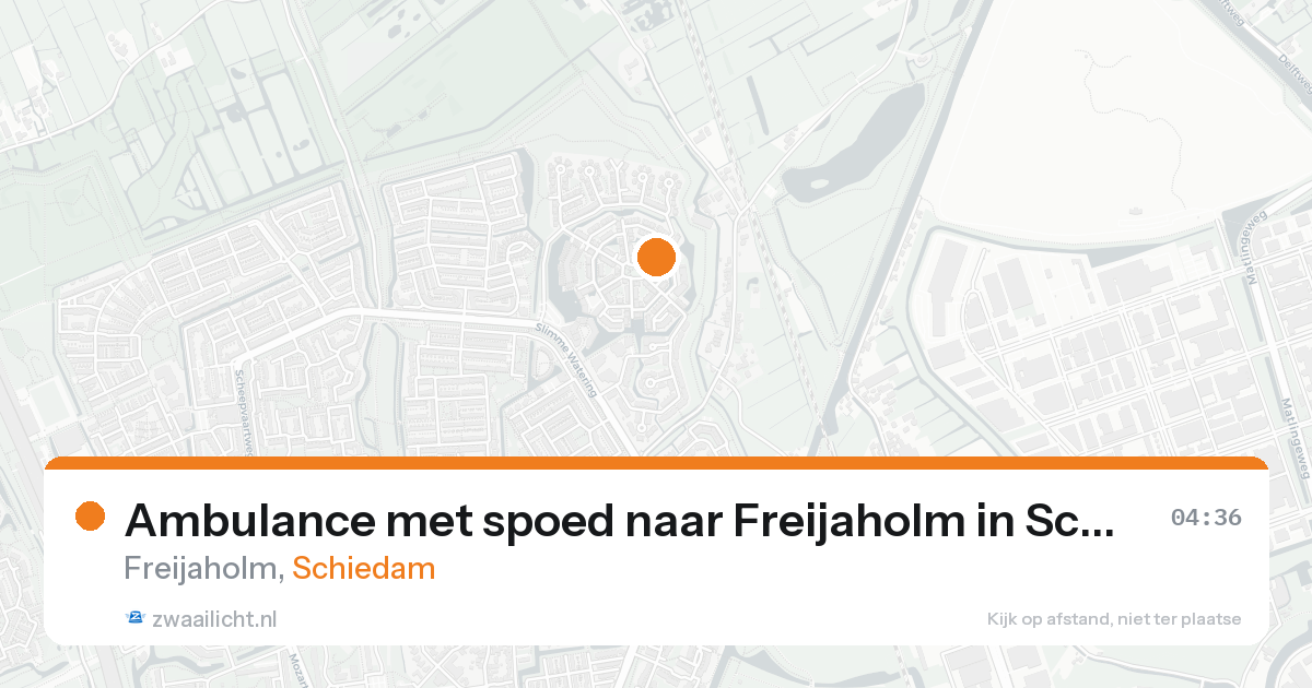 Ambulance met spoed naar Freijaholm in Schiedam — 8 feb 2026