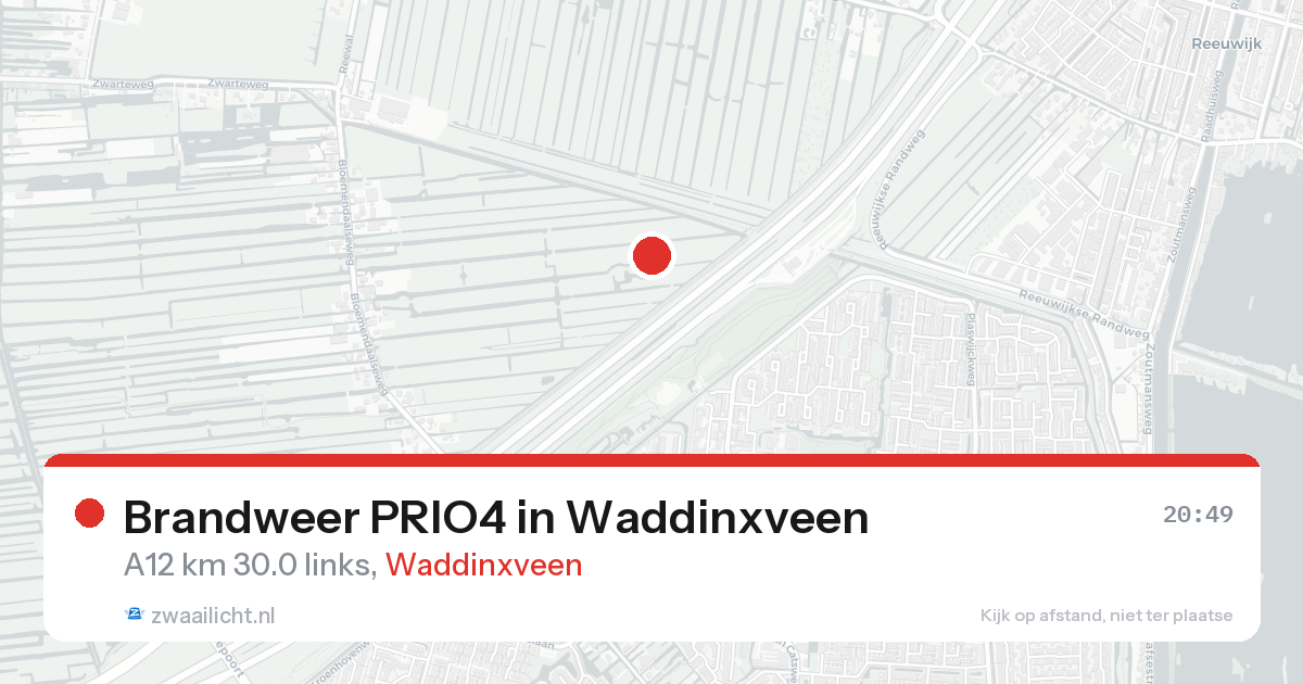 Brandweer PRIO4 in Waddinxveen — 23 aug 2026 | 🚨 Zwaailicht.nl
