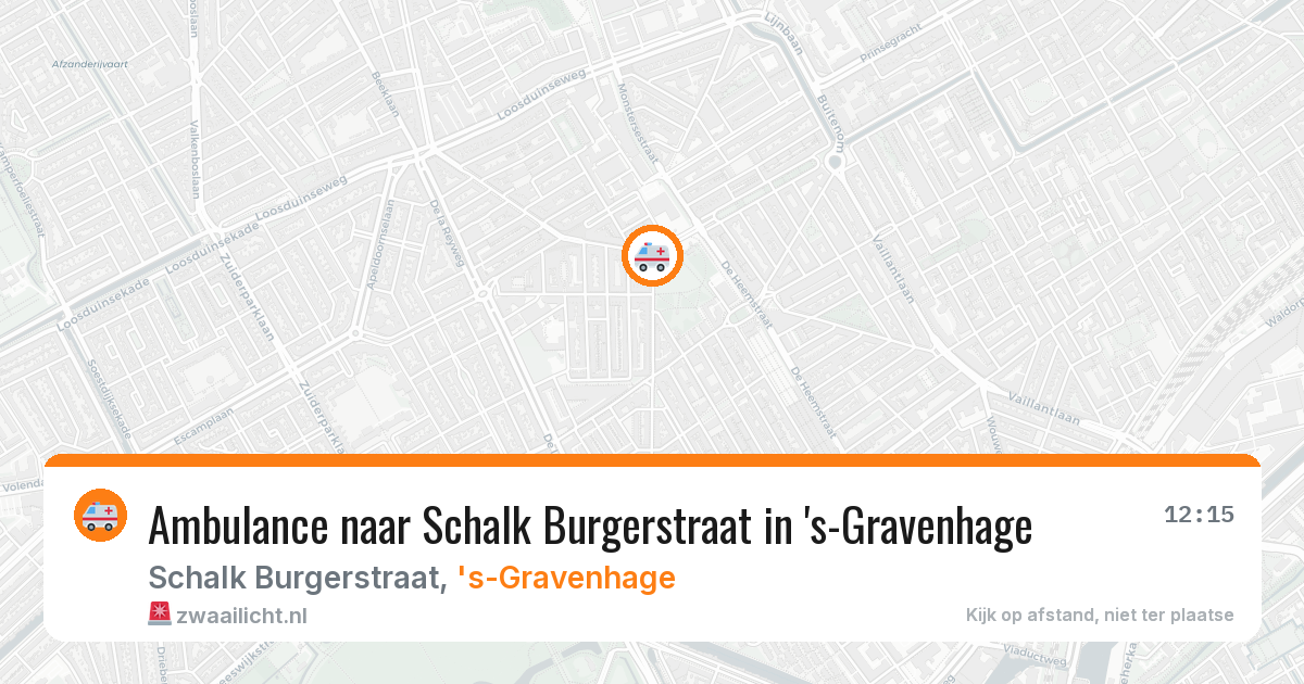 Ambulance naar Schalk Burgerstraat in 's-Gravenhage — 7 aug 2026