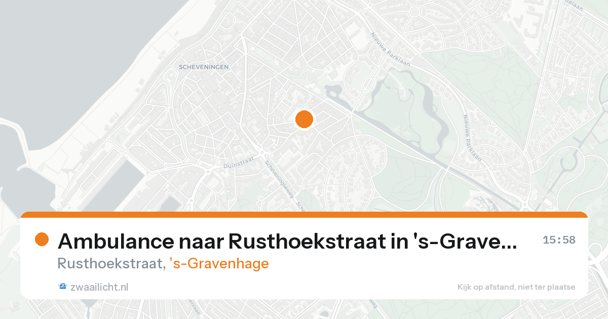 Ambulance naar Rusthoekstraat in 's-Gravenhage — 18 aug 2026
