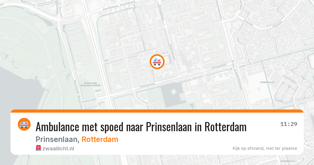 Ambulance met spoed naar Prinsenlaan in Rotterdam — 12 aug 2026