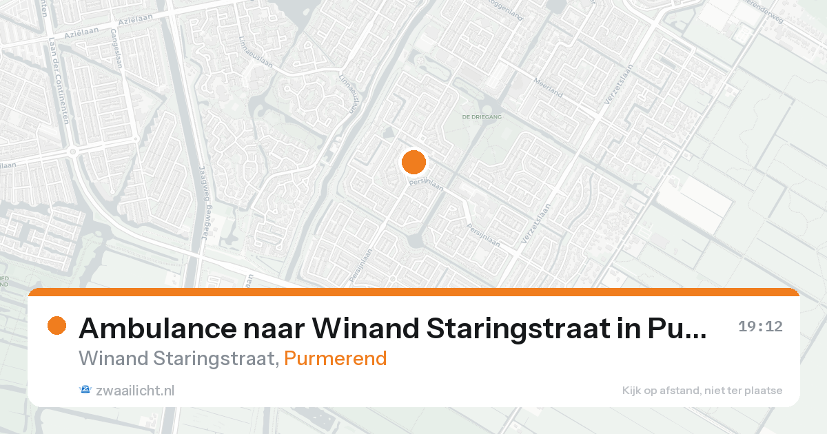 Ambulance naar Winand Staringstraat in Purmerend — 15 aug 2026
