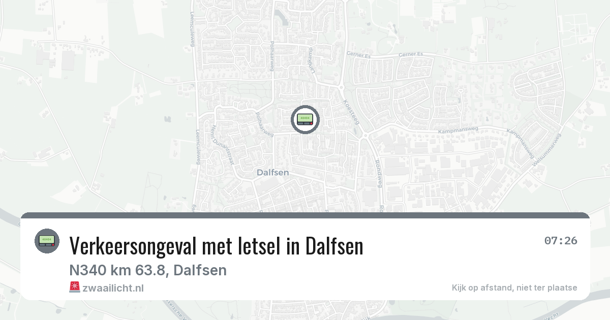 Verkeersongeval met letsel in Dalfsen — 2 jul 2026