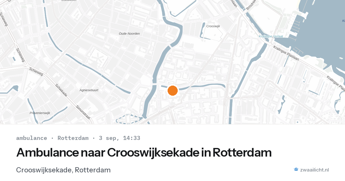 Ambulance naar Crooswijksekade in Rotterdam — 3 sep 2026