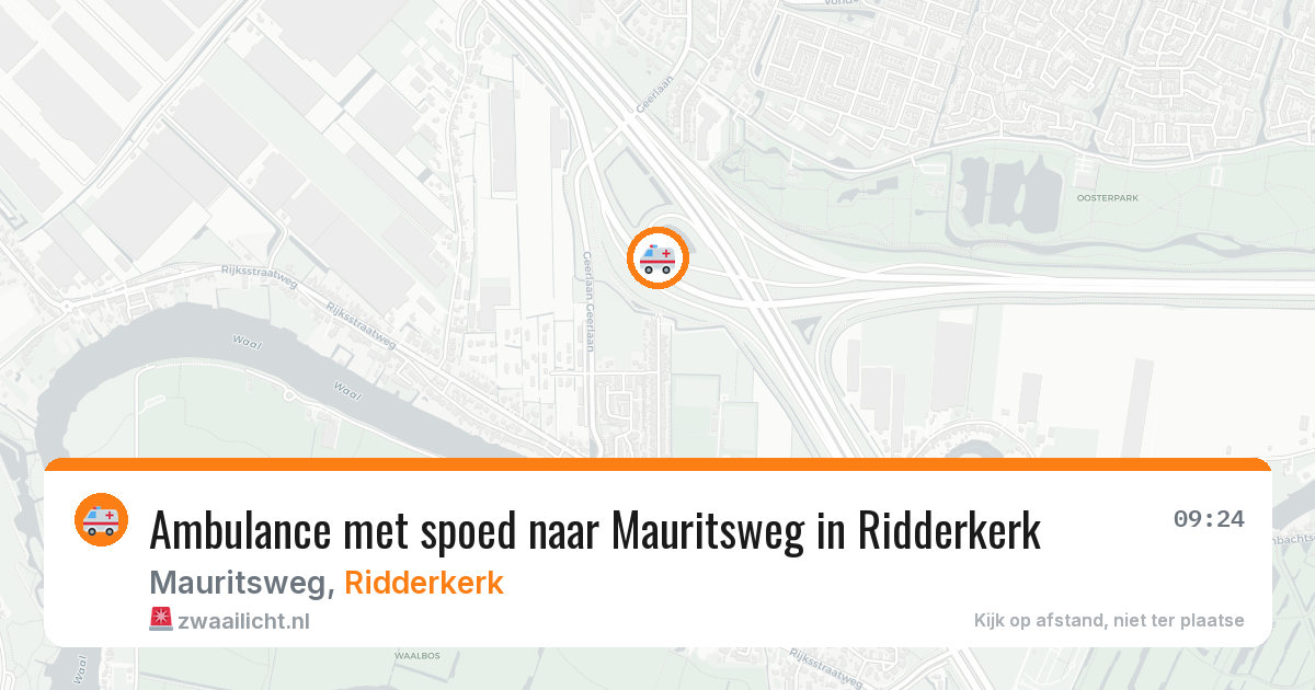 Ambulance met spoed naar Mauritsweg in Ridderkerk — 20 jul 2026