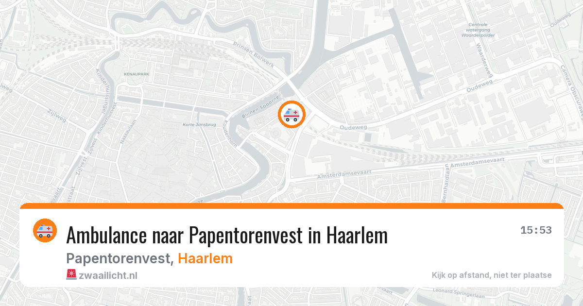 Ambulance naar Papentorenvest in Haarlem — 18 jul 2026