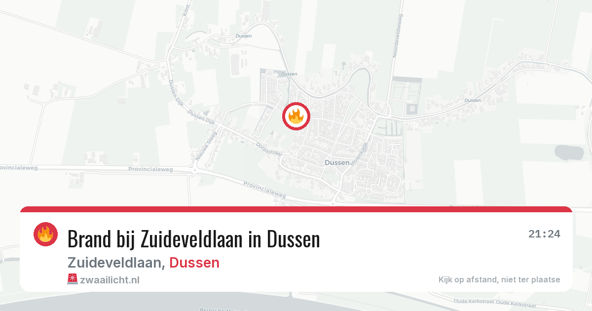 Brand bij Zuideveldlaan in Dussen — 29 jun 2026