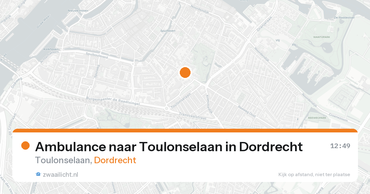 Ambulance naar Toulonselaan in Dordrecht — 16 aug 2026