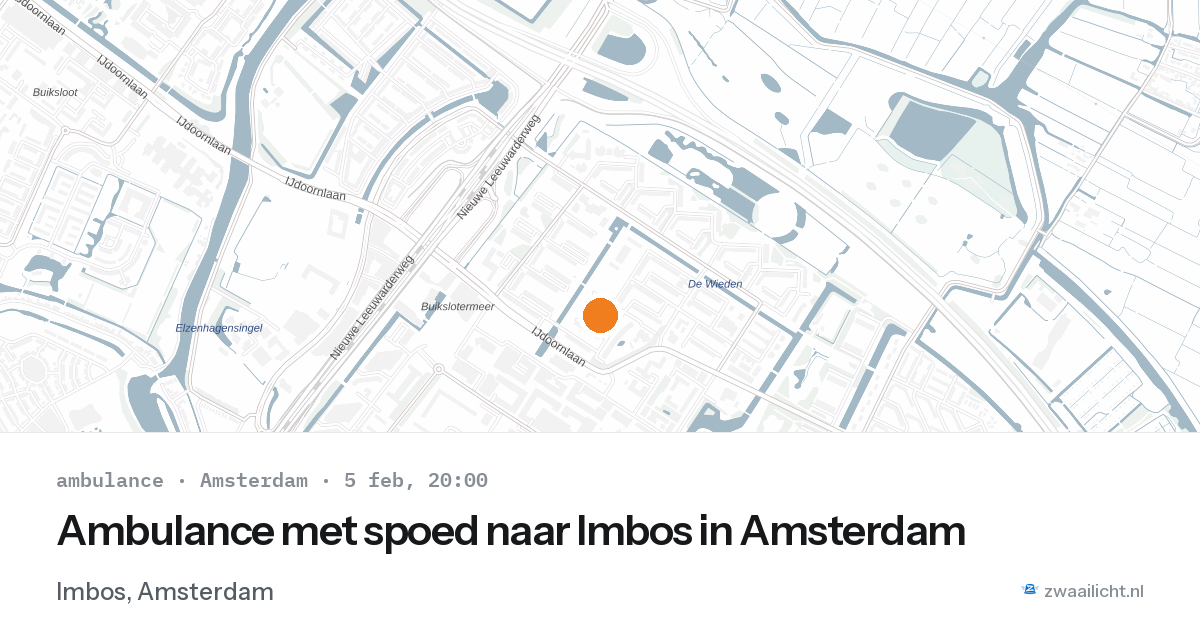 Ambulance met spoed naar Imbos in Amsterdam — 5 feb 2026